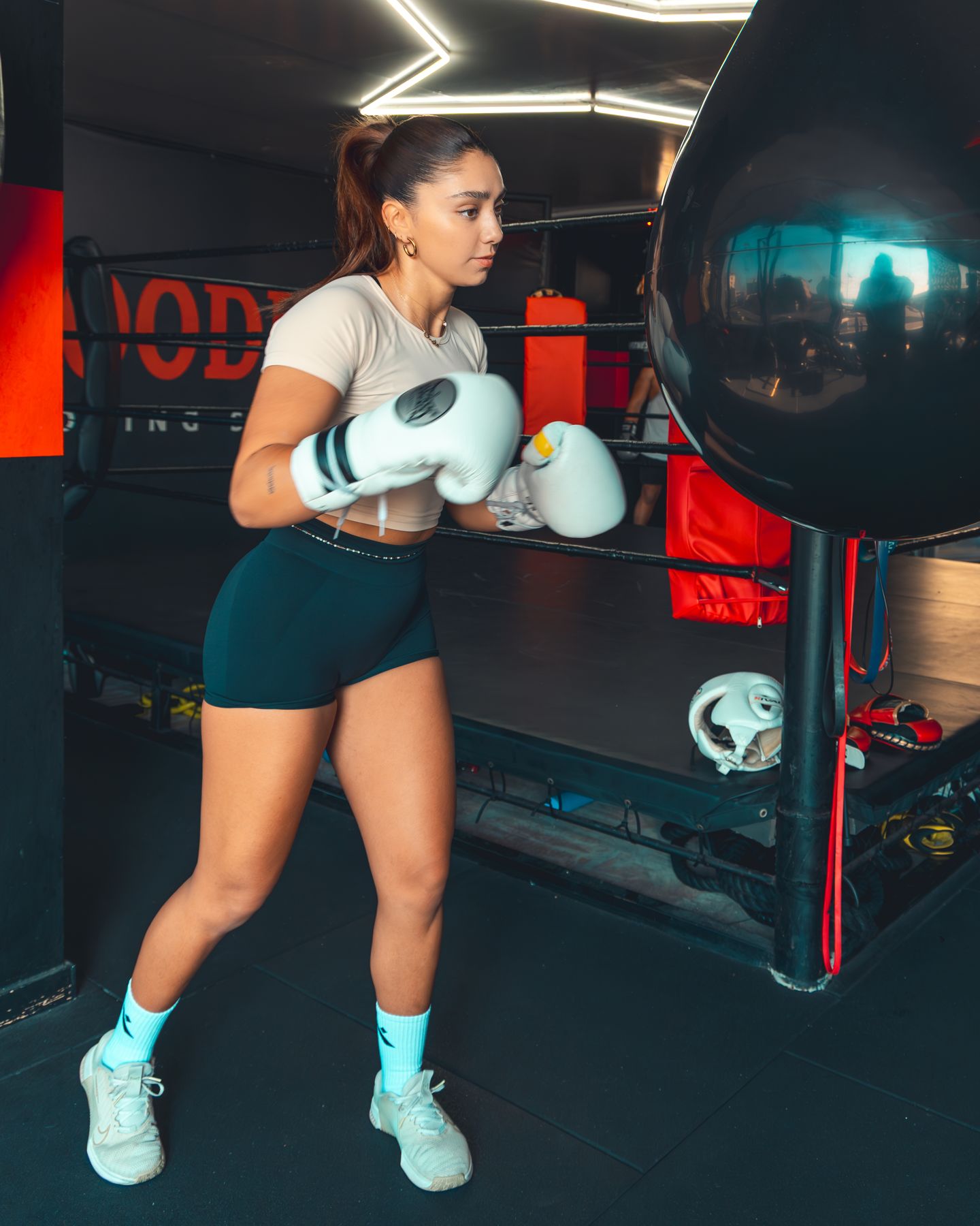 Fighter in a boxing stance at Bloodline